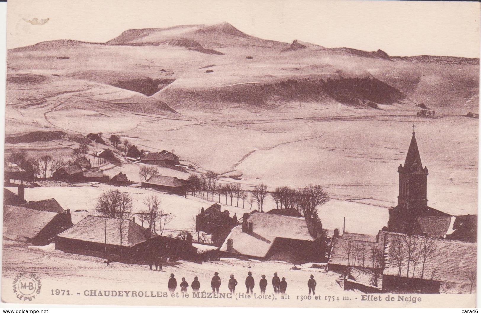 CPA - 1971. CHAUDEYROLLES ET LE MEZENC  (alt 1300 Et 1754 M)- Effet De Neige - Autres & Non Classés