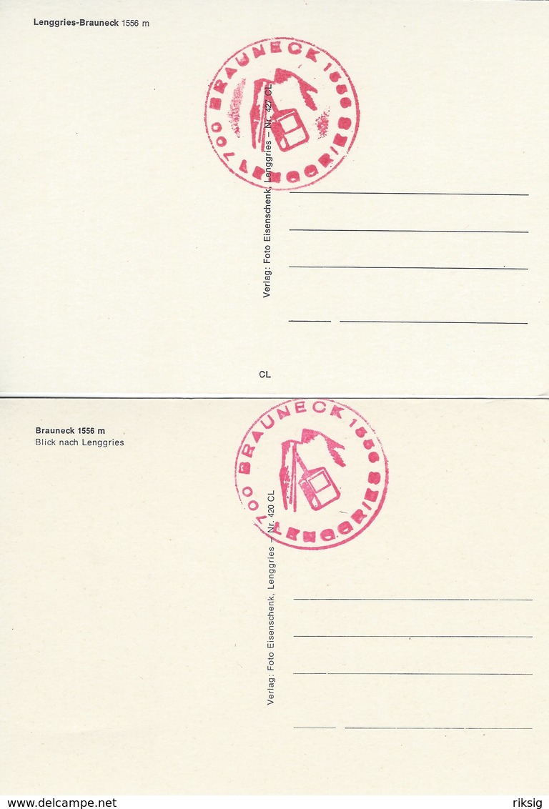 Brauneck - Lenggries   2 Cards.  Germany. # 07624 - Lenggries