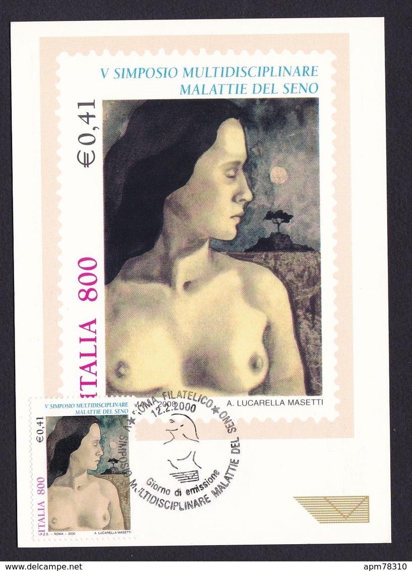ITALIE 2000 FDC Premier Jour - Lutte Contre Le Cancer Du Sein 2405-2406 - Cartoline Maximum