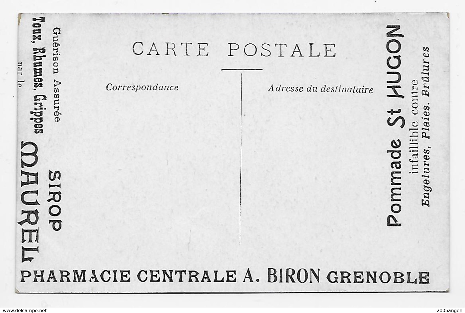 38 Dép.- Carte Postale Publicitaire Pharmacie Centrale A.Biron Grenoble - A La Caserne - La Sortie Du Quartier. Sur La P - Grenoble