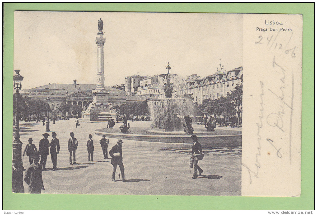 LISBOA : Praça Don Pedro. Dos Simple. 2 Scans. - Lisboa