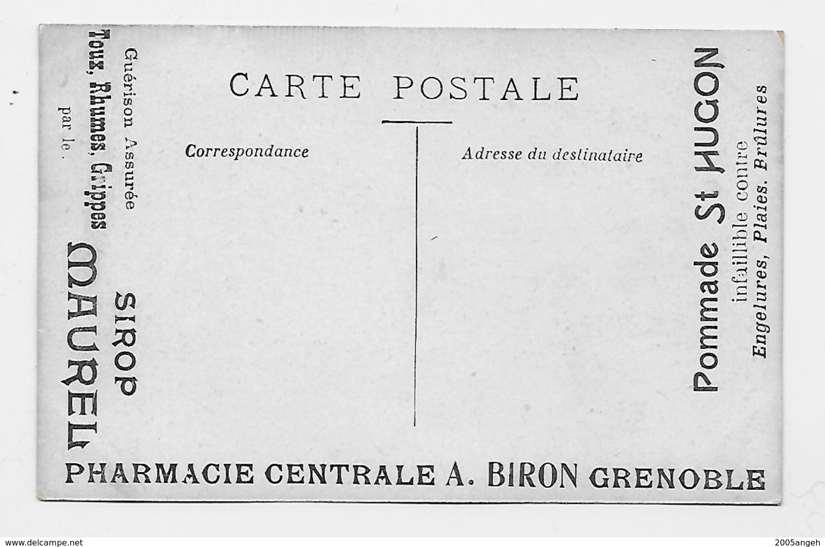 38 Dép.- Carte Postale Publicitaire Pharmacie Centrale A.Biron Grenoble - 60  A La Caserne - Exercice D'assouplissement. - Grenoble