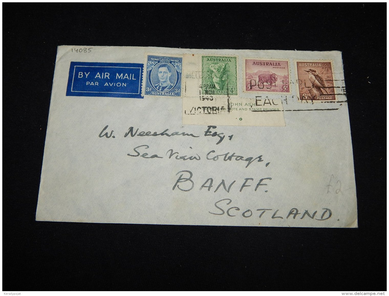 Australia 1940 Air Mail Cover To Scotland__(L-14085) - Briefe U. Dokumente