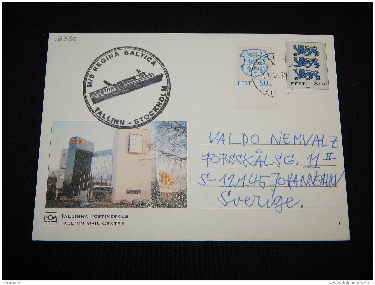 Estonia 1999 Tallinn M/S Regina Baltica Stationery Card__(L-16380) - Estonia