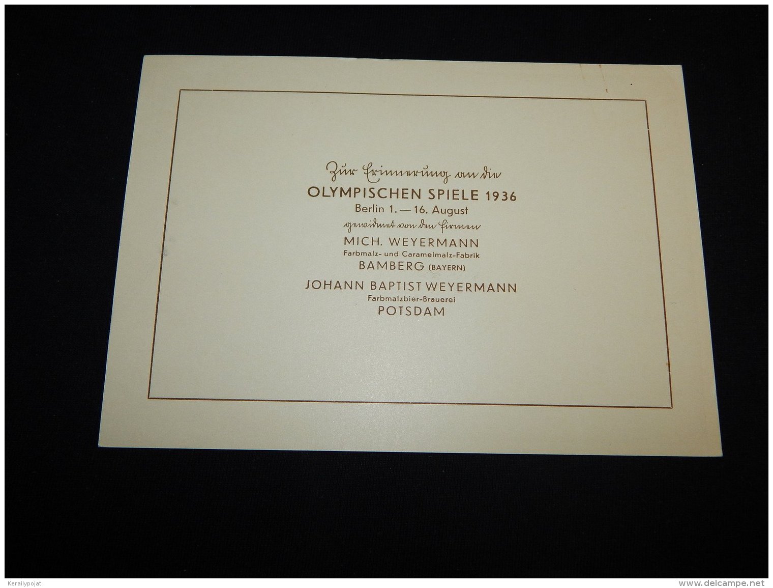 Germany 1936 Berlin Olympia-Stadion Stationery Card__(L-14253) - Other & Unclassified