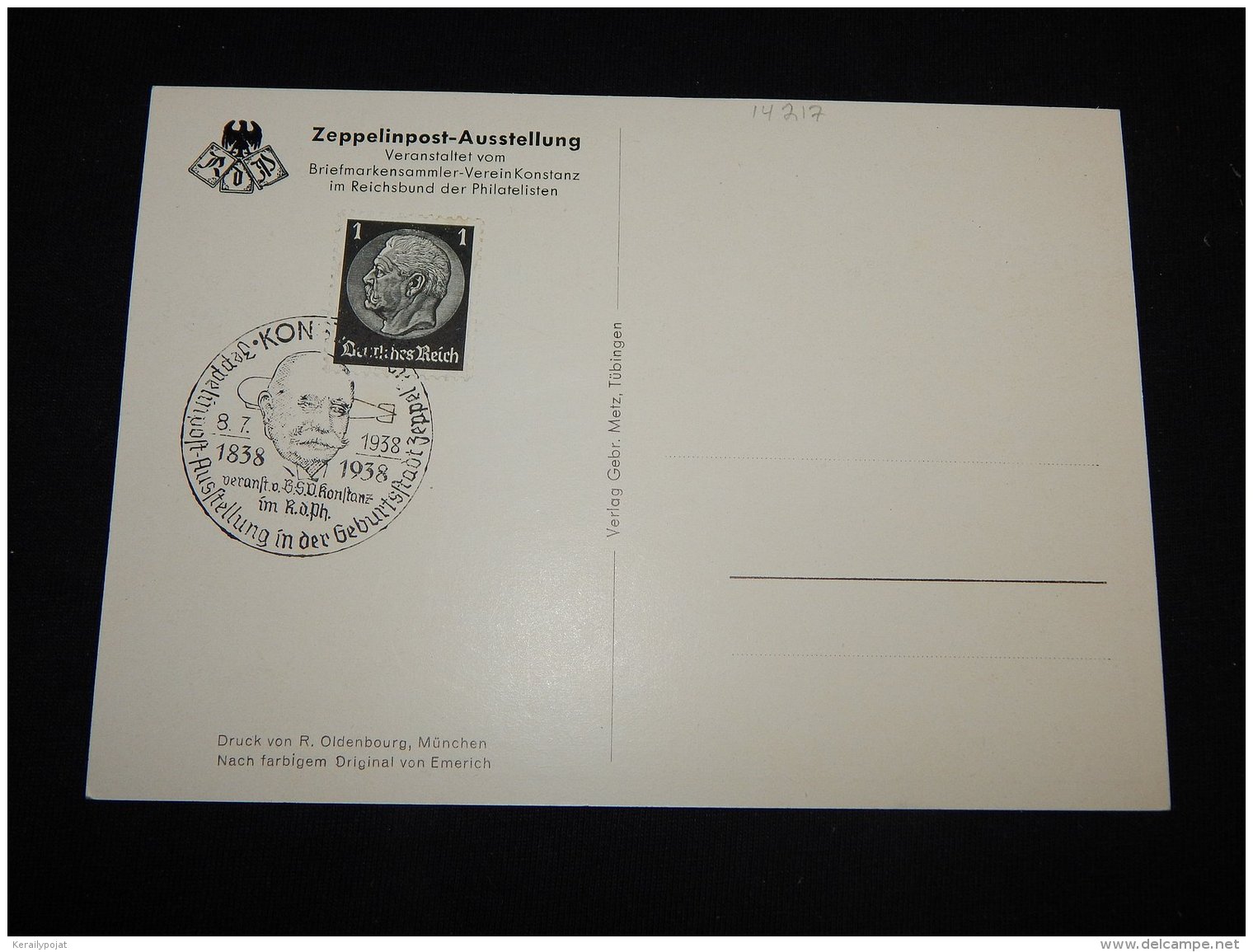 Germany 1938 Zeppelinpost-Ausstellung Card__(L-14217) - Covers & Documents