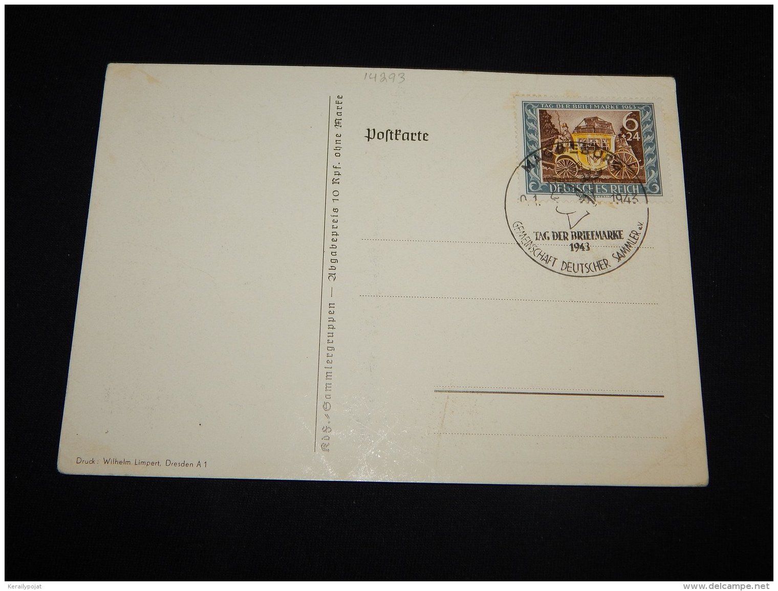 Germany 1943 Magdeburg Tag Der Briefmarke Cancellation Card__(L-14293) - Cartas & Documentos