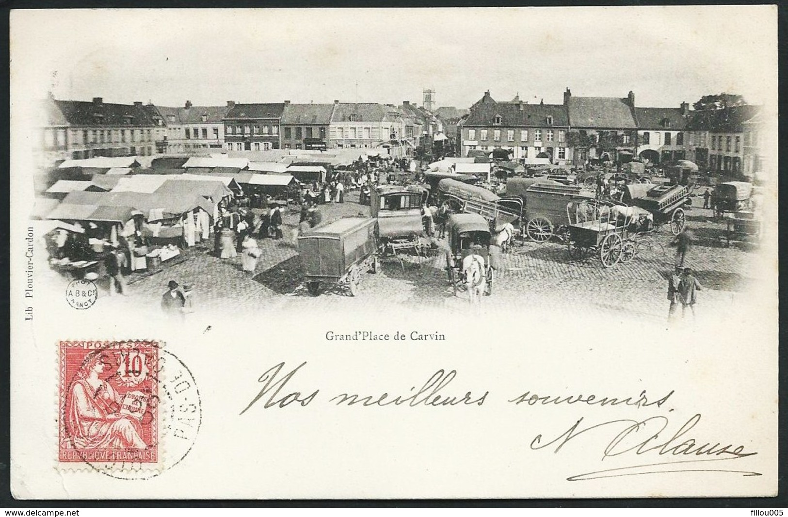 62 CARVIN ( PAS- DE- CALAIS)  PRECURSEUR...ANIMEE.. MARCHE..FOIRE..GRAND' PLACE...C2754 - Autres & Non Classés