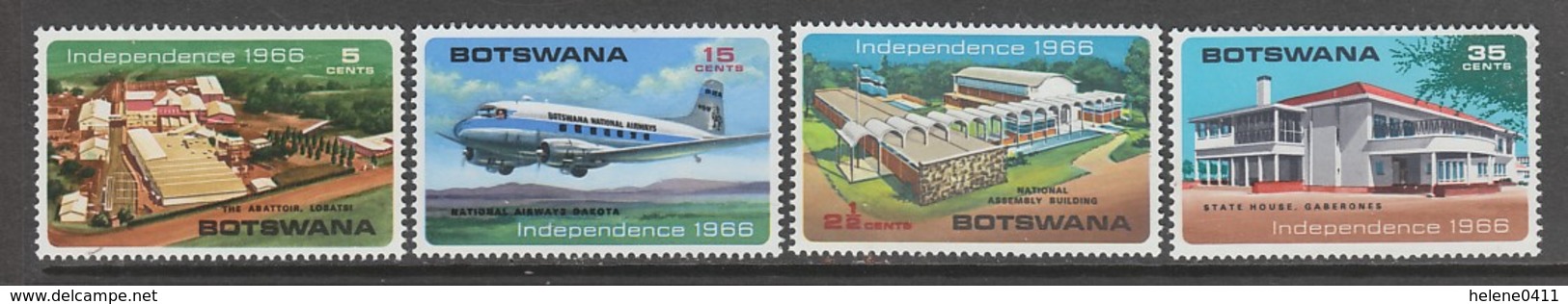 SERIE NEUVE DU BOTSWANA - INDEPENDANCE N° Y&T 167 A 170 - Botswana (1966-...)