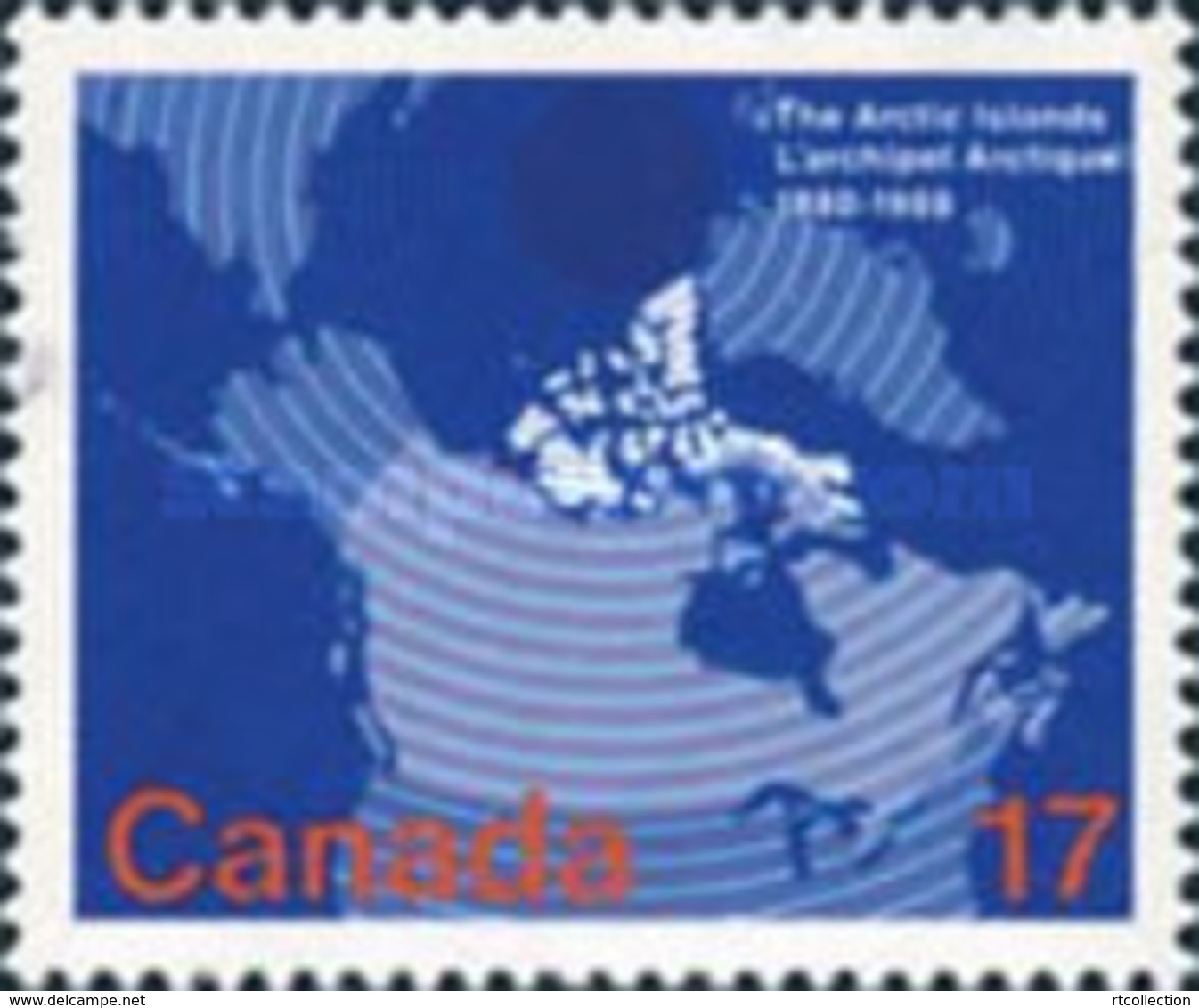 Canada 1980 - One 100th Anniv Arctic Islands Acquisition Celebrations Map Places North Pole Stamp MNH Sc#847 Mi#758 - Arktis Expeditionen