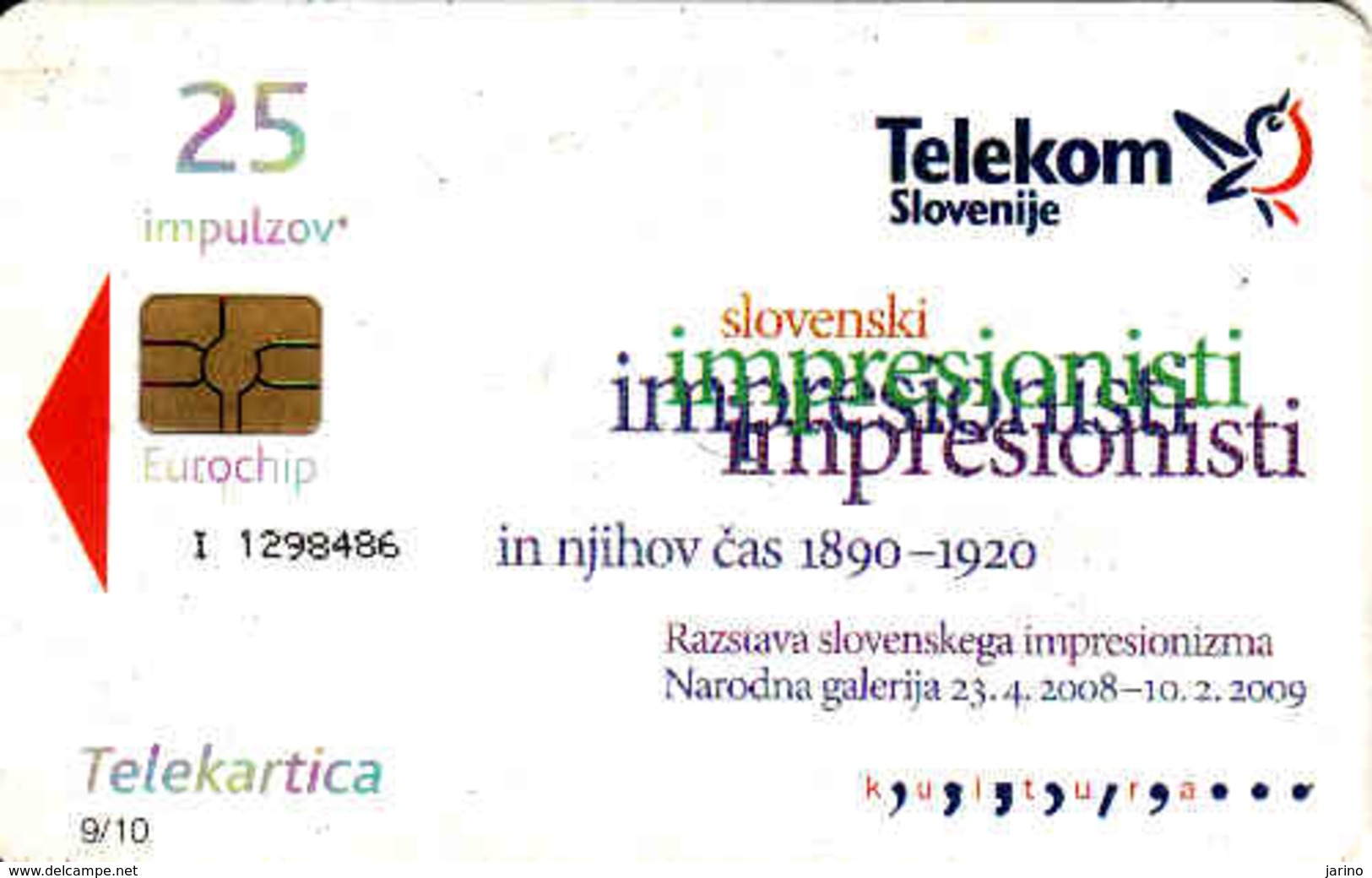 Slovenia,  Telekom Chip Card, Matej Sternen - Slovénie