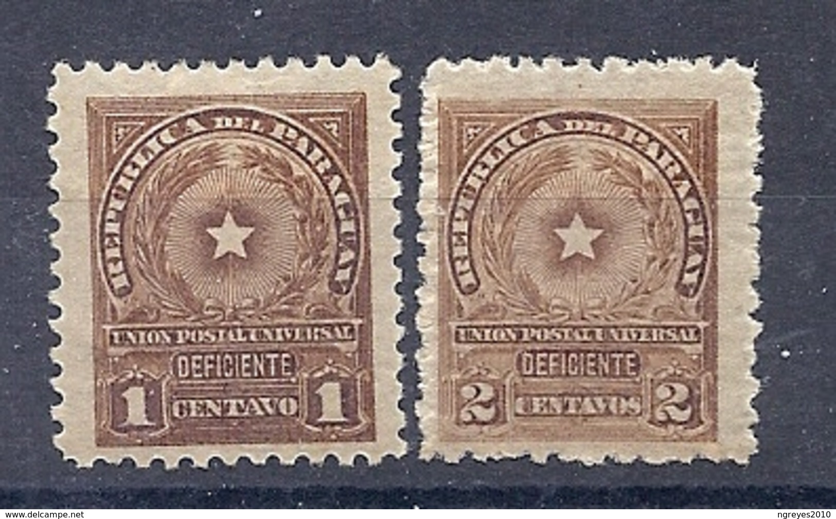 180029746  PARAGUAY  YVERT  TAXE  Nº  5/6  */MH - Paraguay