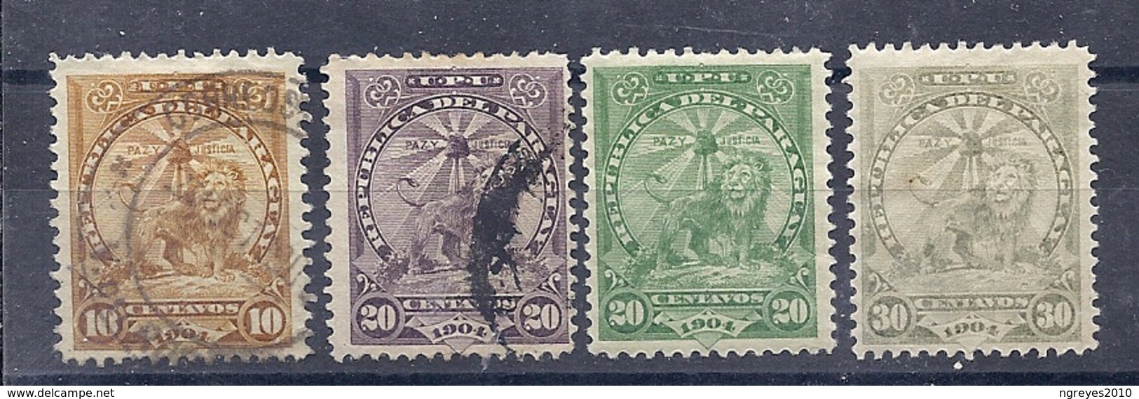 180029747  PARAGUAY  YVERT  Nº  98/101/103/105  USED/MH - Paraguay