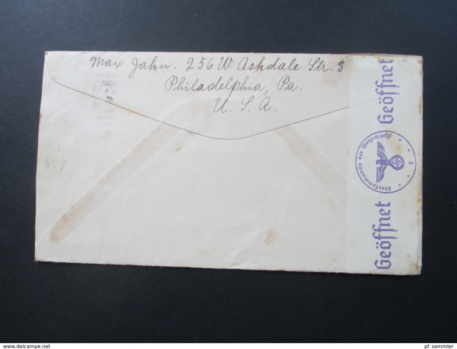 USA 1940 By Air Mail Via Lisbon Nach Pennewitz Zensurbeleg OKW Zensur - Lettres & Documents