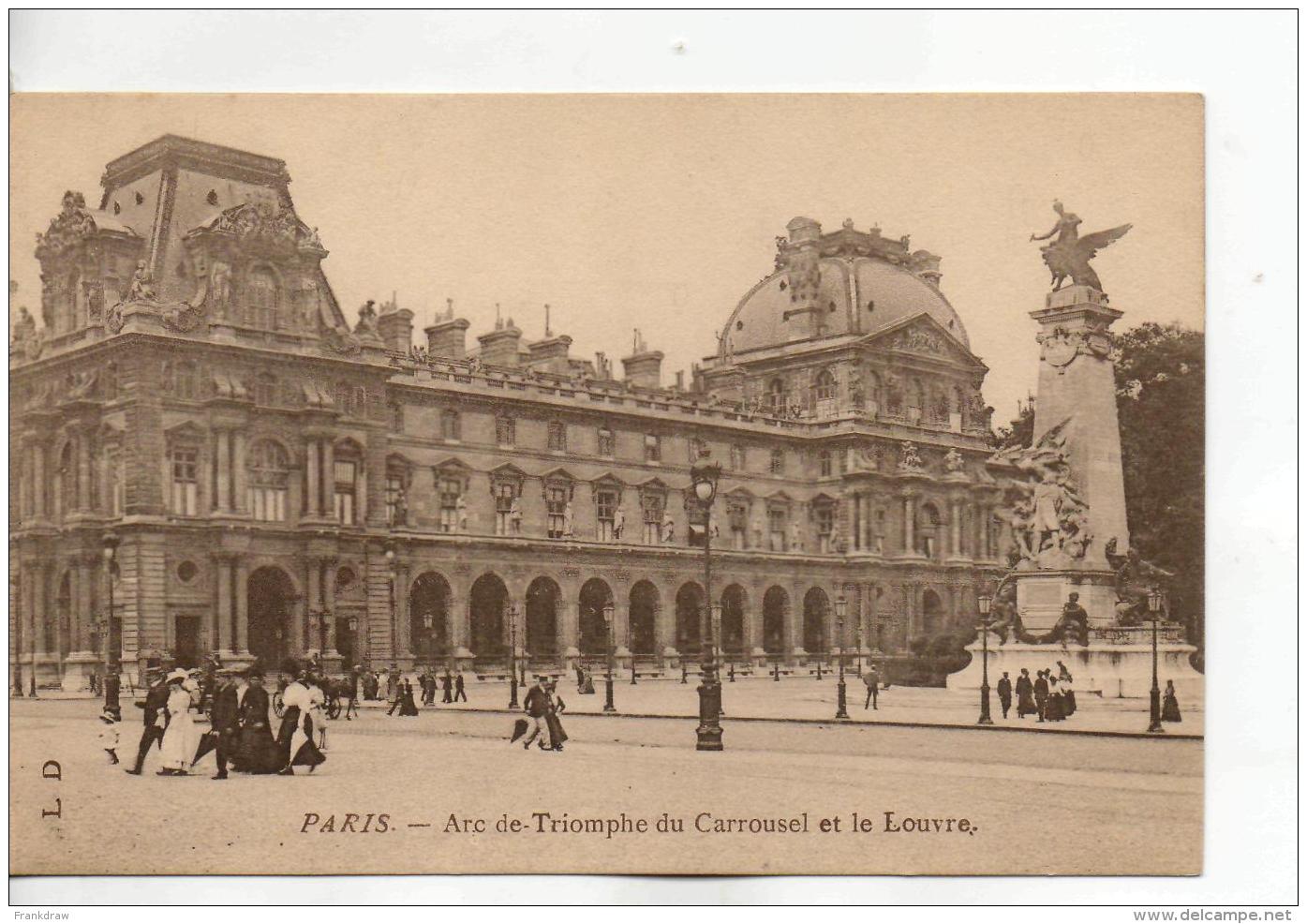 Postcard - Paris - Arc De Triomphe Du Carrousel Et Le Louvre - Unused Very Good - Non Classés