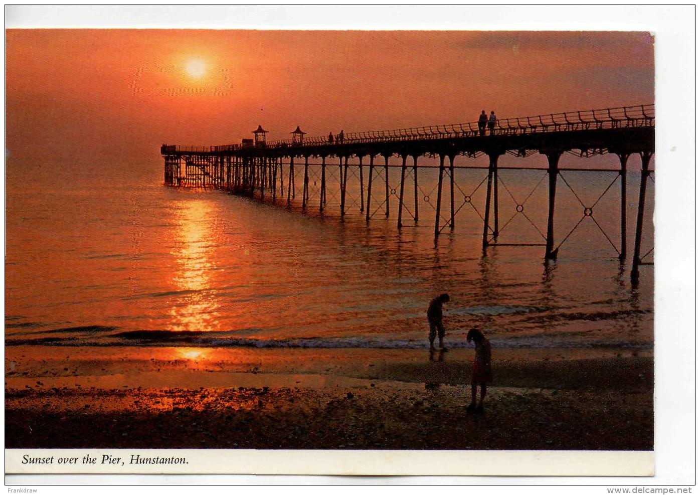 Postcard - Sunset Over The Pier, Hunstanton - Unused Very Good - Unclassified