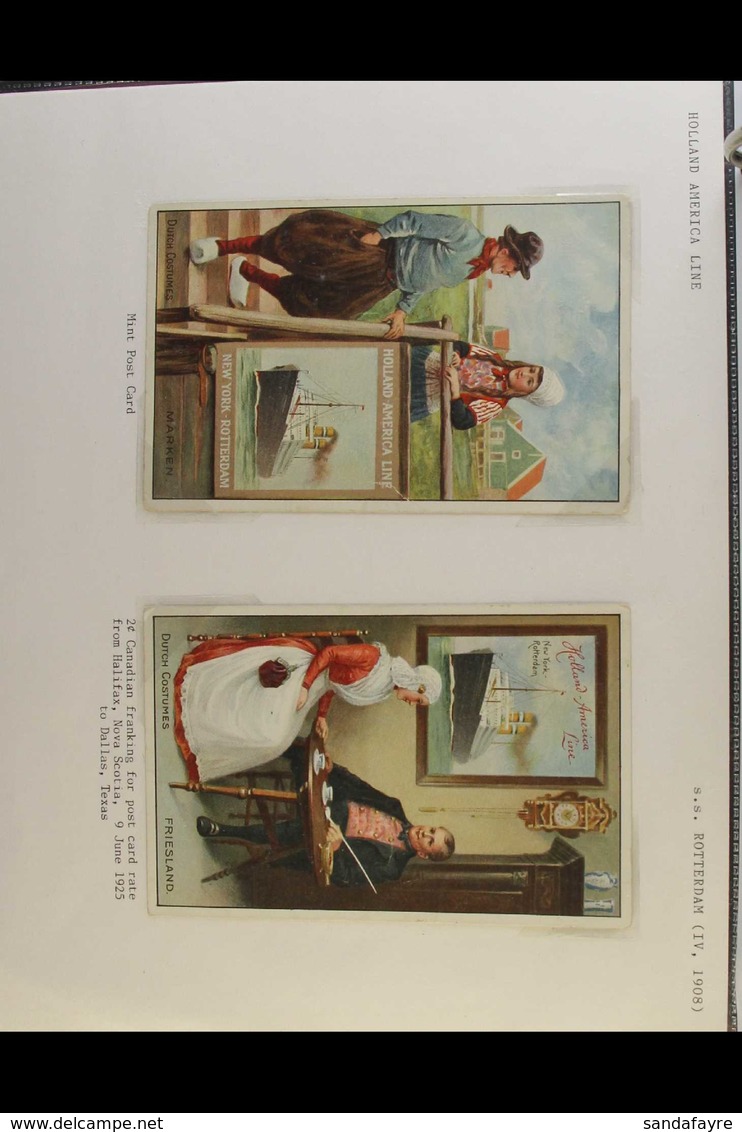 THE HOLLAND-AMERICA LINE Early 1900's To Around 2000 Extensive Collection Of Covers, Cards And Ephemera Featuring The Ic - Altri & Non Classificati