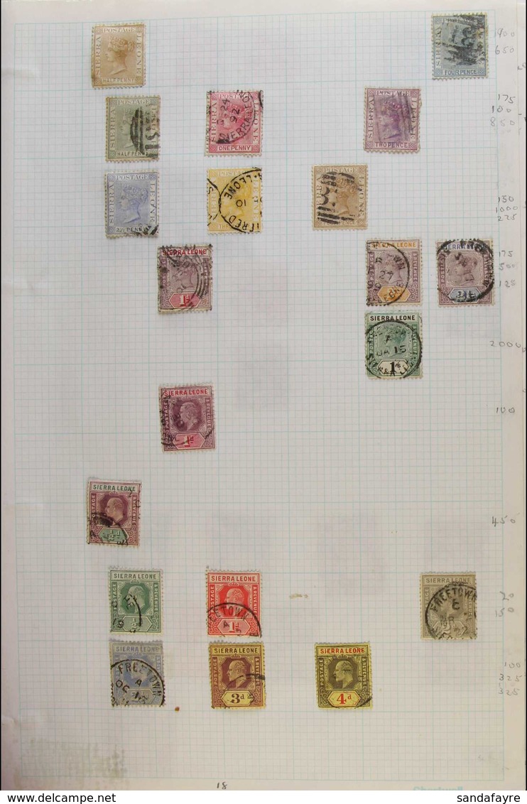 BRITISH COMMONWEALTH "S" COUNTRIES 1870's - 1980's ALL DIFFERENT USED COLLECTION Presented In A Ring Binder. Includes Si - Altri & Non Classificati