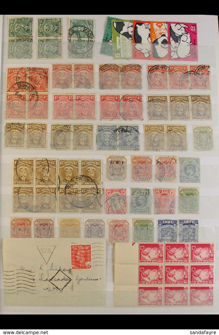 CHEAP WORLD RANGES. Chiefly 20th Century Mint (some Never Hinged) & Used Stamps In Eight Thin Stockbooks With Only Light - Altri & Non Classificati