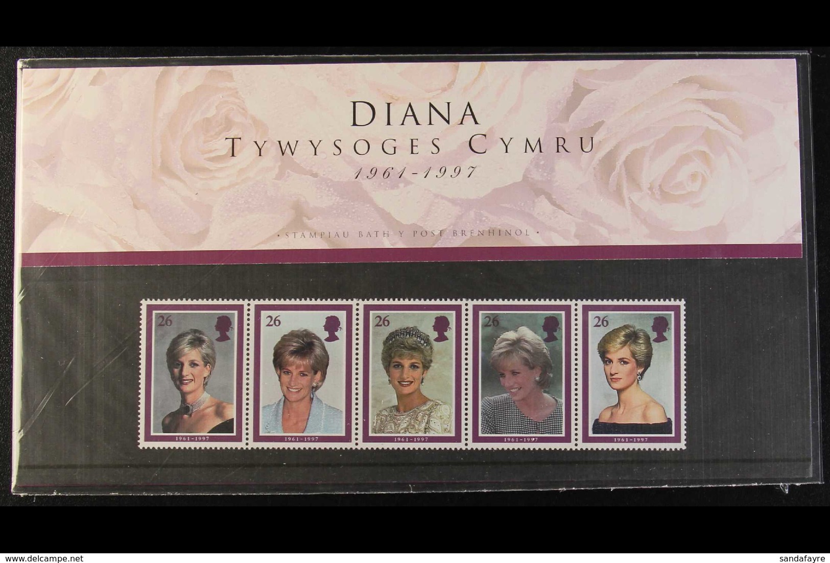 PRINCESS DIANA 1998 Welsh Language Great Britain Presentation Pack Containing Se-tenant Strip SG 2021/25. Lovely Conditi - Non Classificati