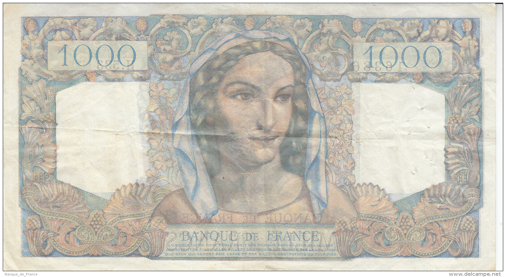 Billet 1000 F Minerve &amp; Hercule Du 17-2-1949 FAY 41.25 Alph. H.533 - 1 000 F 1945-1950 ''Minerve Et Hercule''