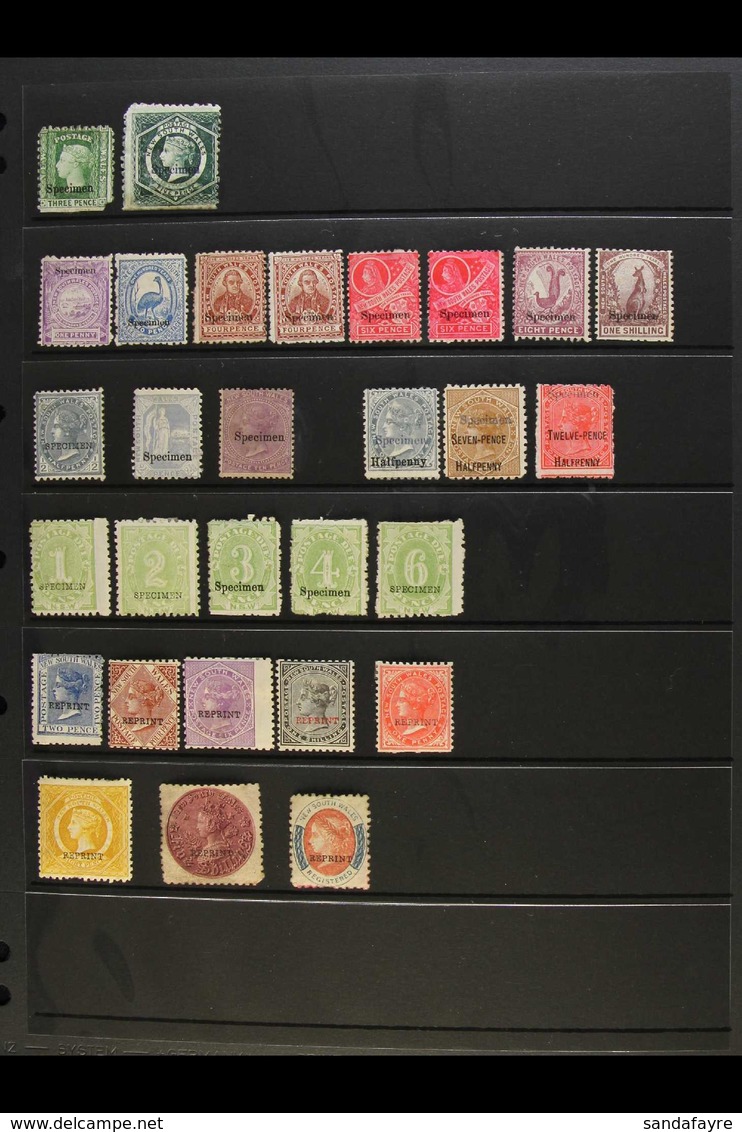 NEW SOUTH WALES: SPECIMEN AND REPRINT OVERPRINTS COLLECTION An Attractive Range, With Specimen Types On Diadem 3d And 5d - Sonstige & Ohne Zuordnung