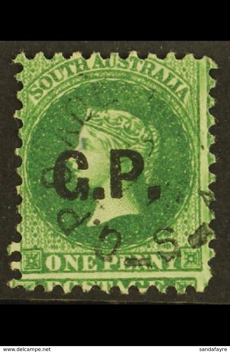 SOUTH AUSTRALIA DEPARTMENTALS - "G.P." (Government Printers) 1870 1d Bright Green, Perf 10, SG 90, Ovptd "G.P.", Superb  - Other & Unclassified