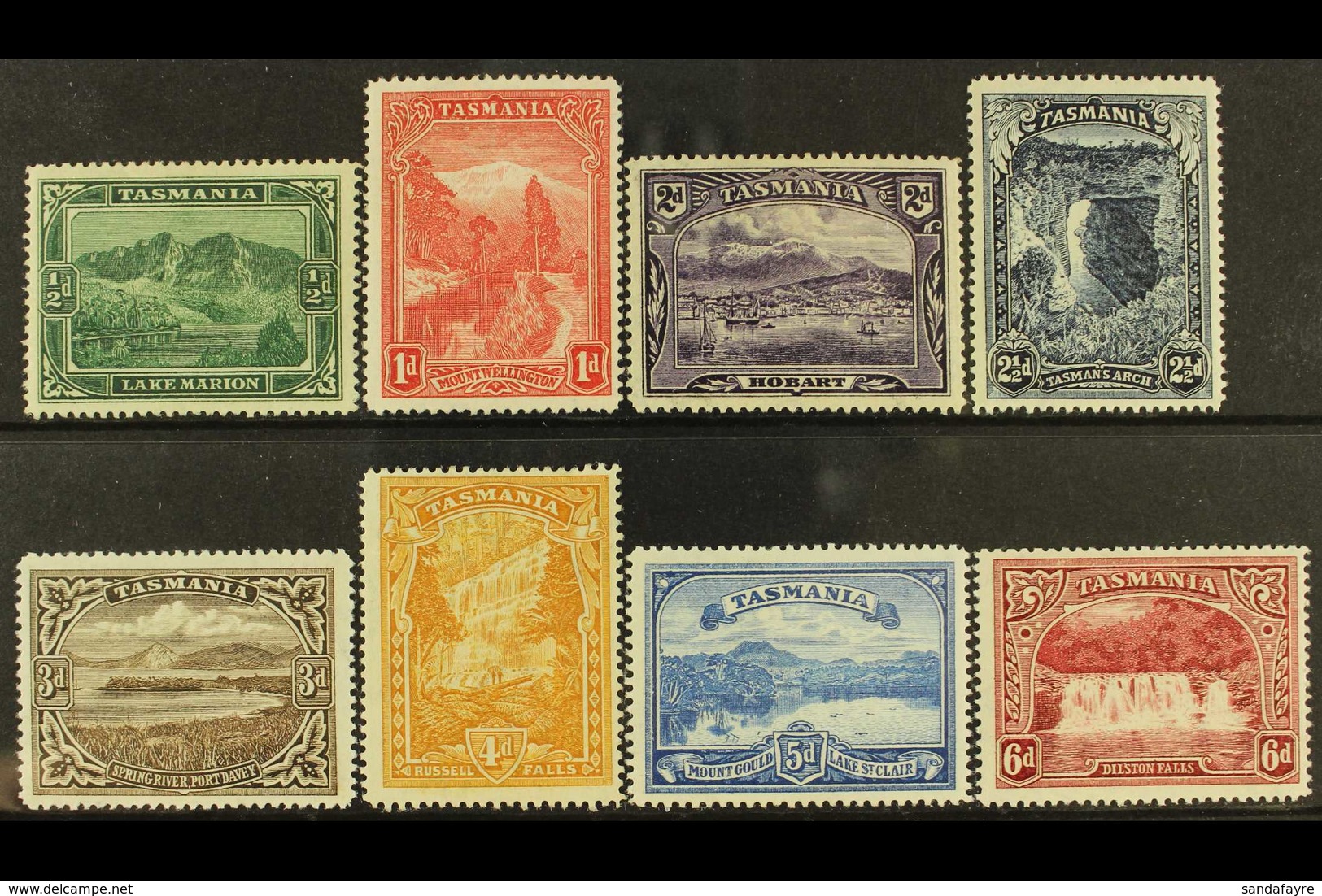 TASMANIA 1899-1900 Pictorials Complete Set, SG 229/36, Very Fine Mint, Very Fresh. (8 Stamps) For More Images, Please Vi - Sonstige & Ohne Zuordnung