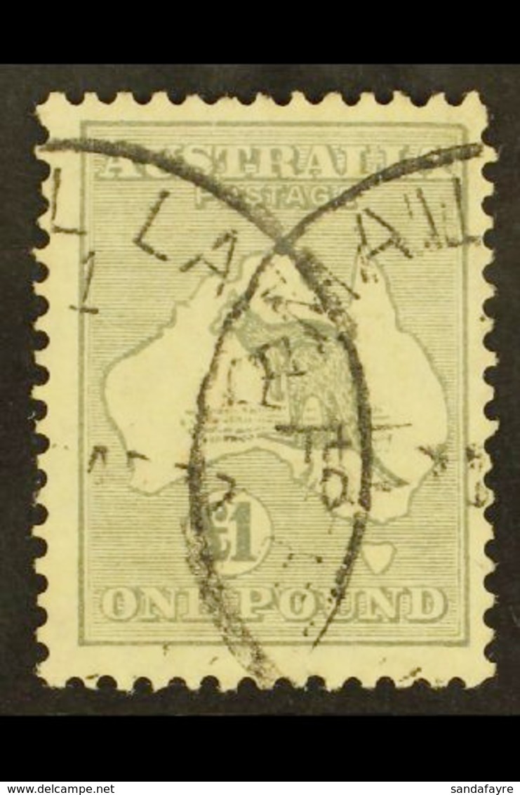 1931-6 £1 Grey, 'Roo, Wmk "C Of A," SG 137, Fine Used, C.d.s. Postmarks. For More Images, Please Visit Http://www.sandaf - Altri & Non Classificati