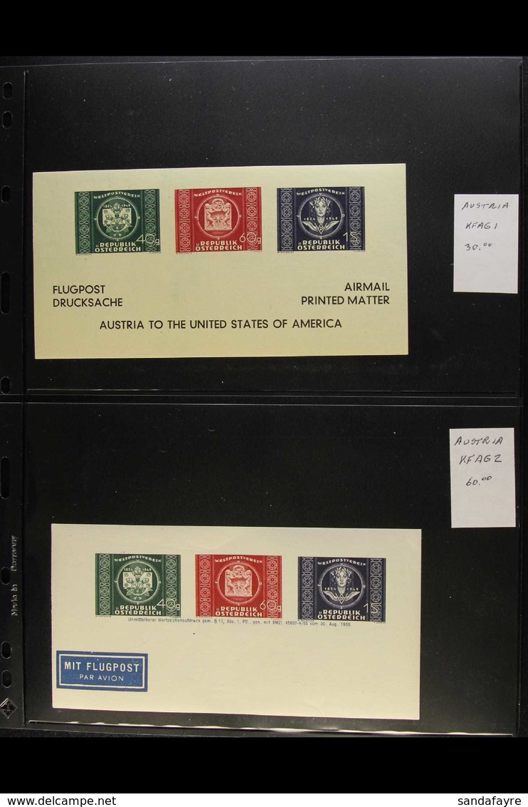 1949-1950 ADDRESSZETTELS Never Hinged Mint Group Of All Different Gummed Address Labels (Adresszettels) With Printed Com - Other & Unclassified