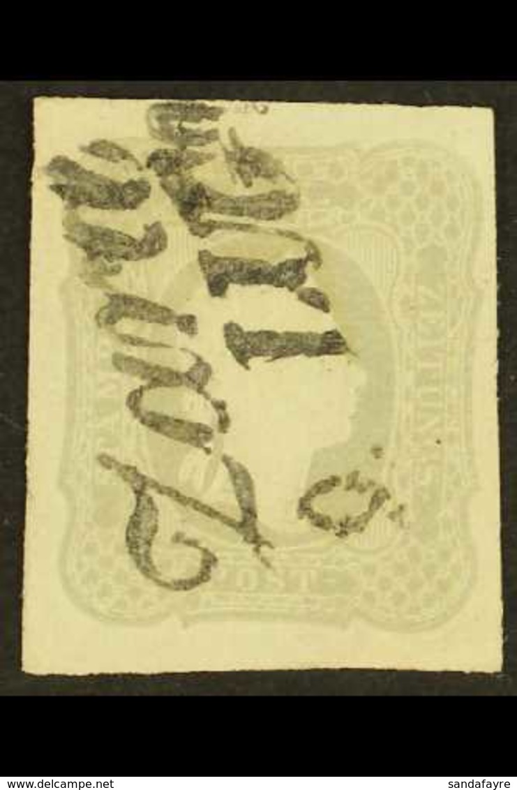 NEWSPAPER 1861 1.05k Grey (Michel 23a, SG N38), Very Fine Used With Dated Two-lines "Zara" (now Zadar In Croatia) Cancel - Other & Unclassified