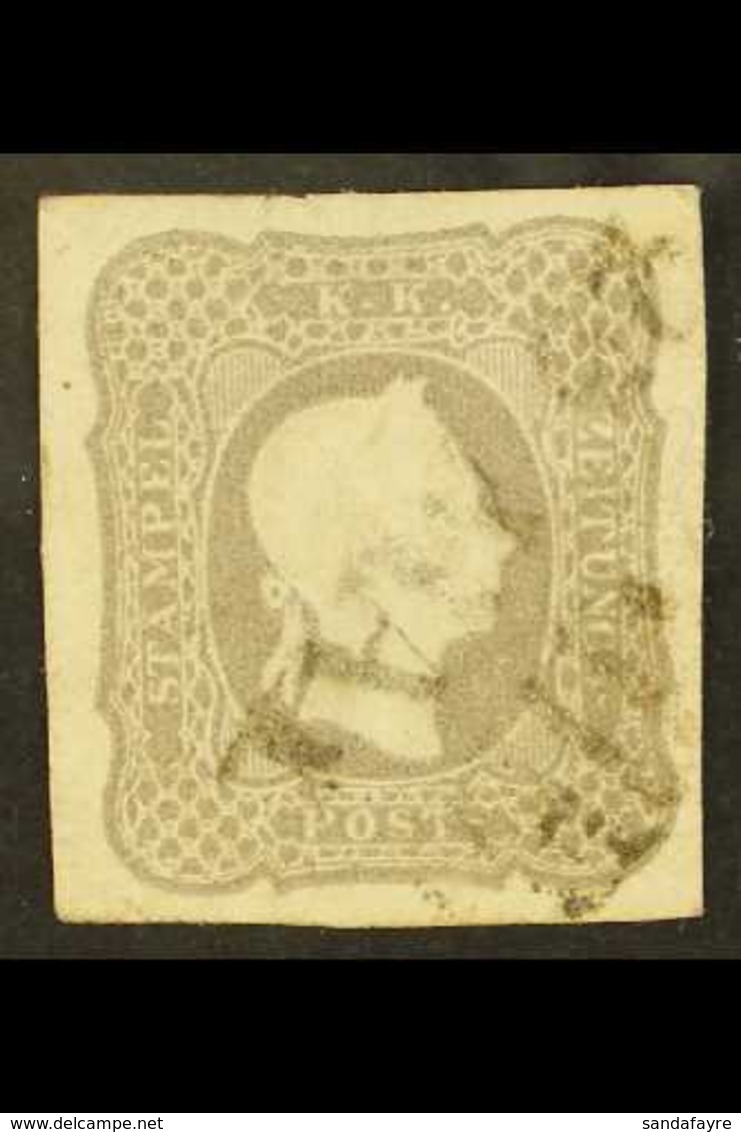 NEWSPAPER STAMP 1861 (1.05k) Brownish Lilac, Imperforate, Mi 23, SG N38a, Fine Used With Light Cancel, Four Good Margins - Altri & Non Classificati