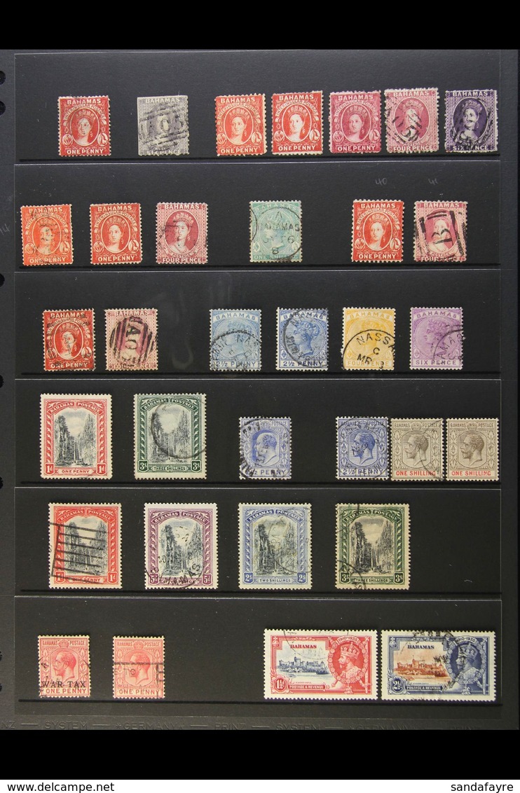 1861-1935 USED SELECTION Presented On A Stock Page. Includes 1861-62 1d Lake (SG 4, Repaired), 1862 6d Lavender-grey (SG - Other & Unclassified