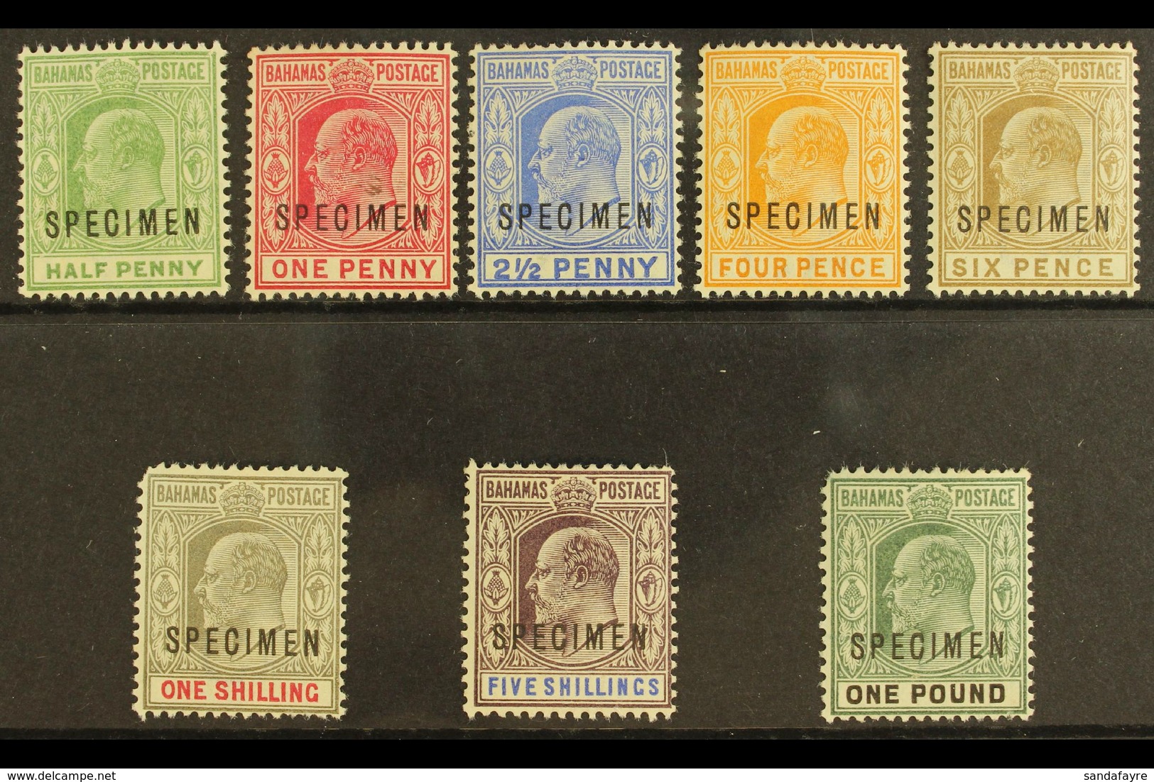 1902-6 Ed VII Set To £1, Wmk CA, Overprinted "Specimen", SG 62s/70s, 71s, Very Fine Mint. Scarce Set. (8 Stamps) For Mor - Altri & Non Classificati