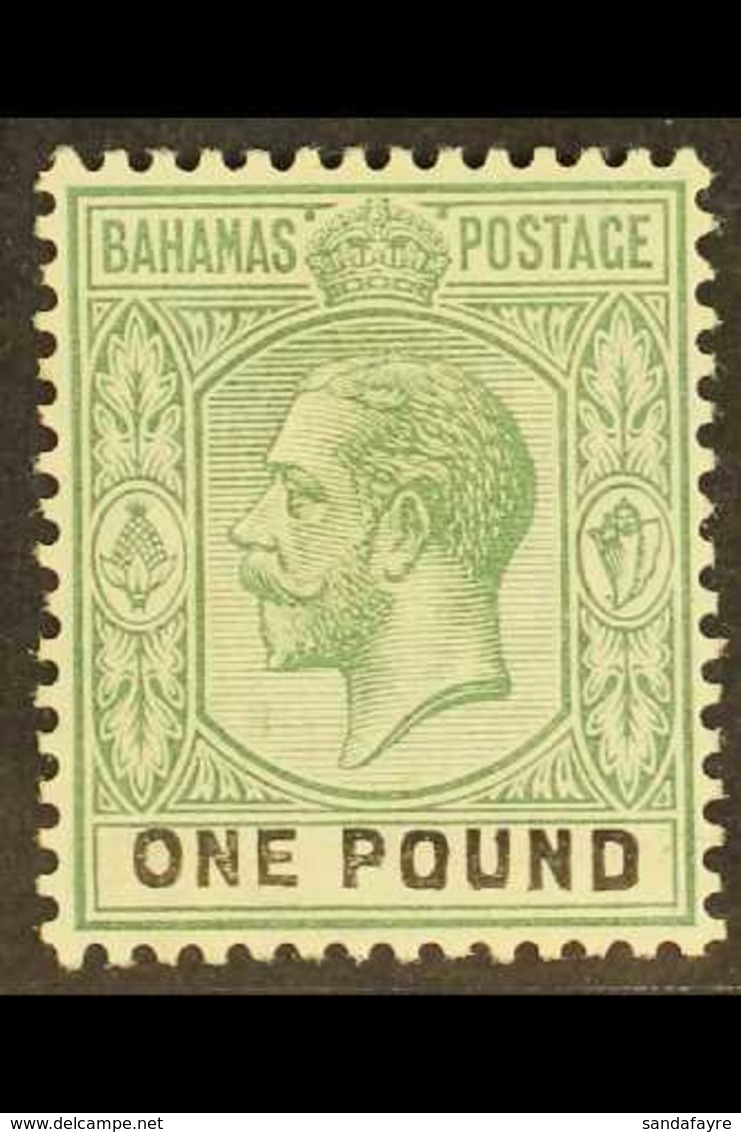 1912-19 £1 Dull Green And Black, Wmk Mult Crown CA, SG 89, Very Fine Mint. For More Images, Please Visit Http://www.sand - Altri & Non Classificati