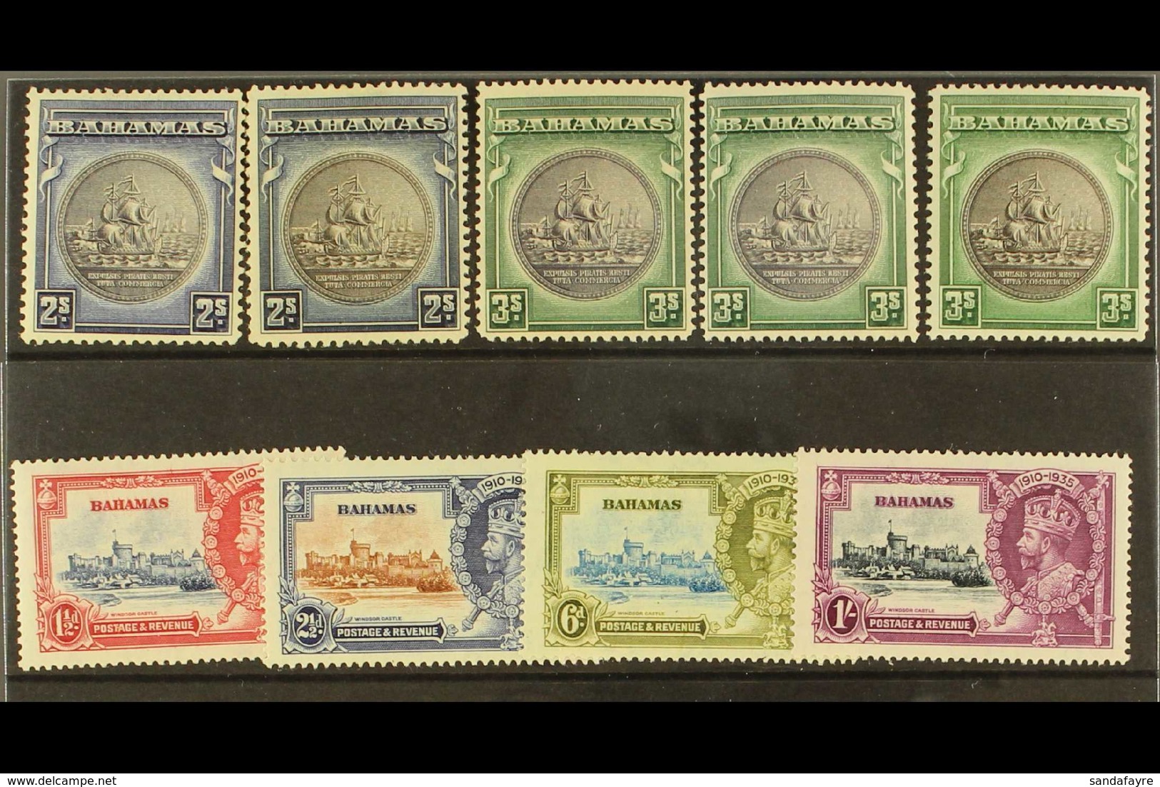 1931-35 MINT SELECTION.  Mint Seal 2s Shades X2 & 3s Shade X3 Plus 1935 Jubilee Set. Useful KGV Range (9 Stamps) For Mor - Sonstige & Ohne Zuordnung