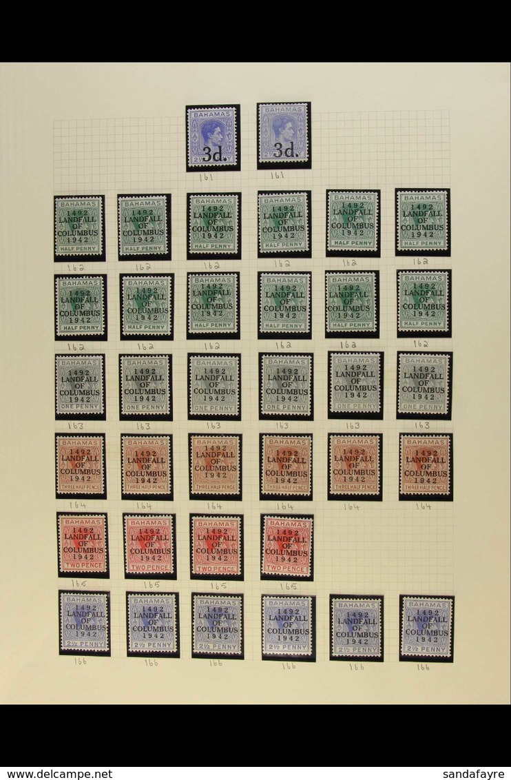 1942 "LANDFALL OF COLUMBUS" ISSUES A Very Fine Mint Collection On Album Pages With At Least Two Complete Basic Sets Of 1 - Other & Unclassified