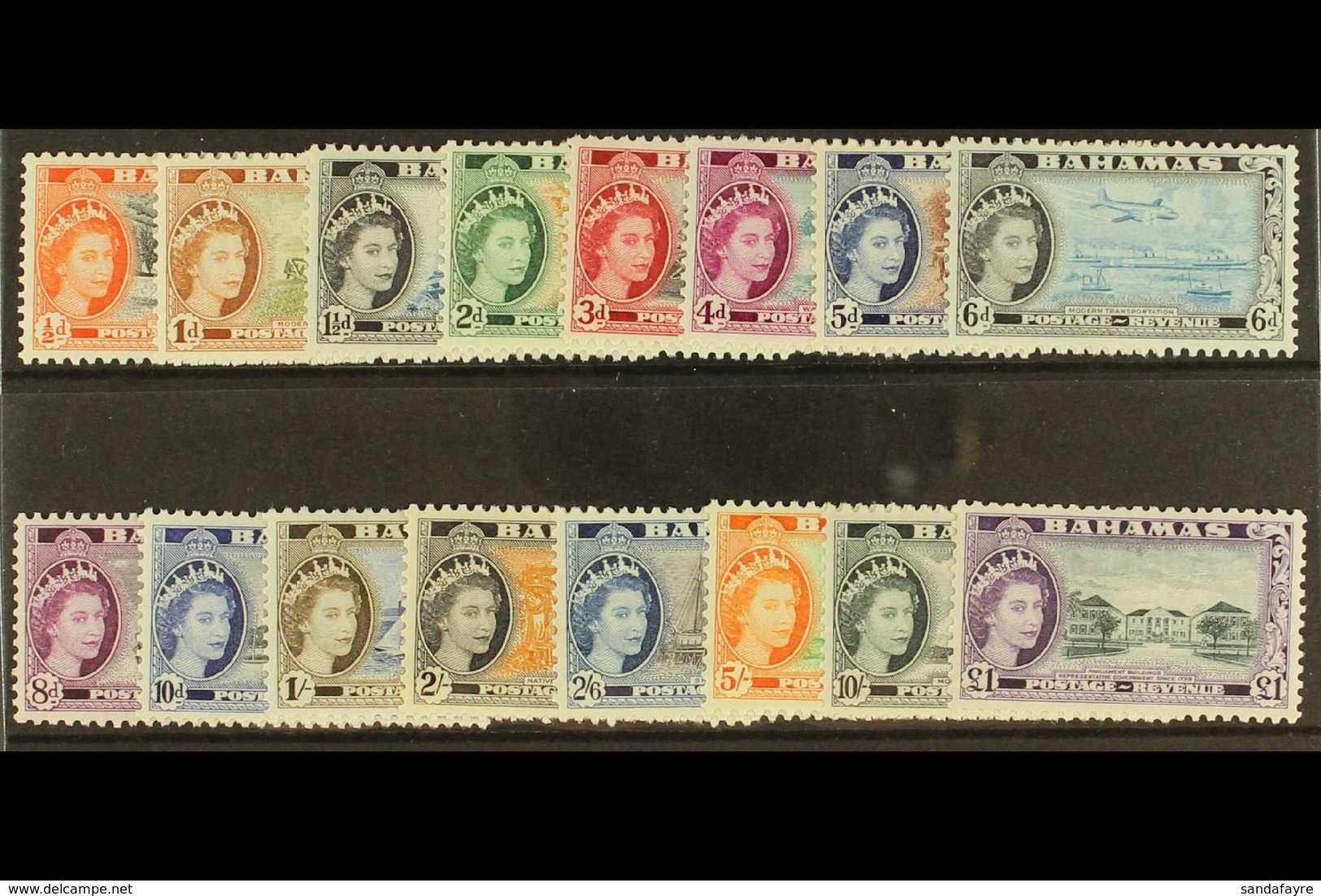 1954-63 Complete Set, SG 201/216, Fine Never Hinged Mint. (16 Stamps) For More Images, Please Visit Http://www.sandafayr - Altri & Non Classificati