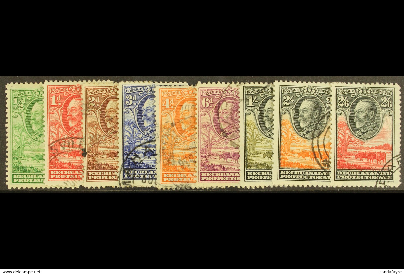 1932 Complete Pictorial Set From ½d To 2s6d, SG 99/107, Very Fine Used. (9 Stamps) For More Images, Please Visit Http:// - Altri & Non Classificati