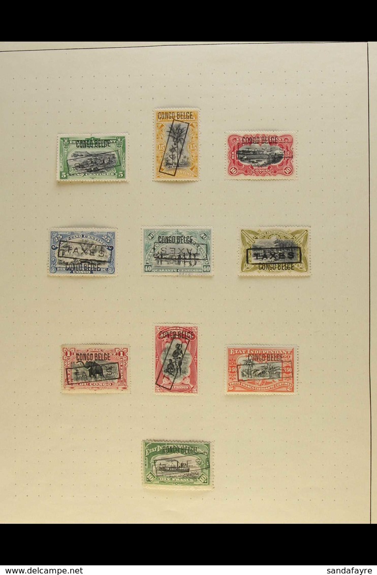 CONGO POSTAGE DUES COLLECTION Of Mint Stamps Includes The 1909 Overprinted Set Complete (5c, 40c, 50c & 5f Without Gum)  - Other & Unclassified