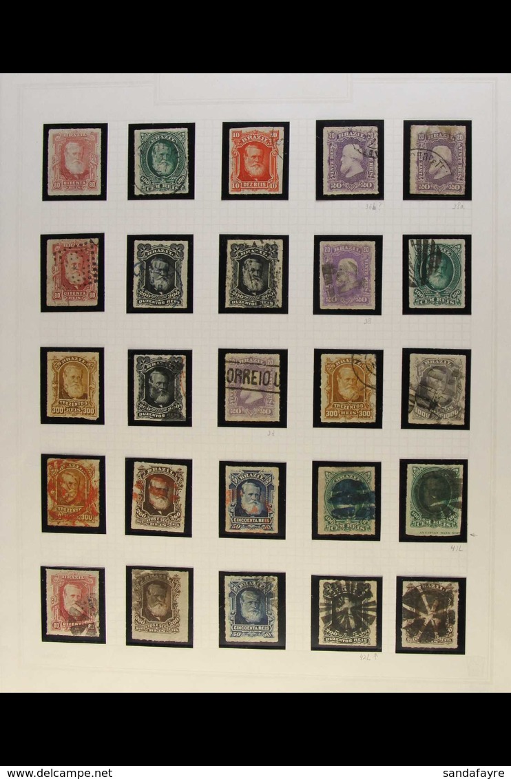 1878-1888 ATTRACTIVE USED COLLECTION With Many Shades, Types & Postmark Interest Presented In Hingeless Mounts On Leaves - Other & Unclassified