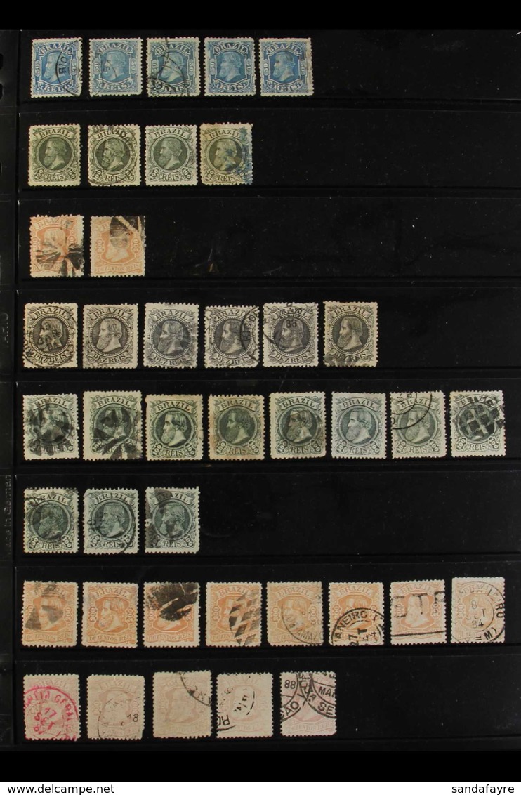 1881-1888 USED COLLECTION/ACCUMULATION With Shades, Types & Postmark Interest Presented On Stock Pages, Includes 1881 50 - Other & Unclassified