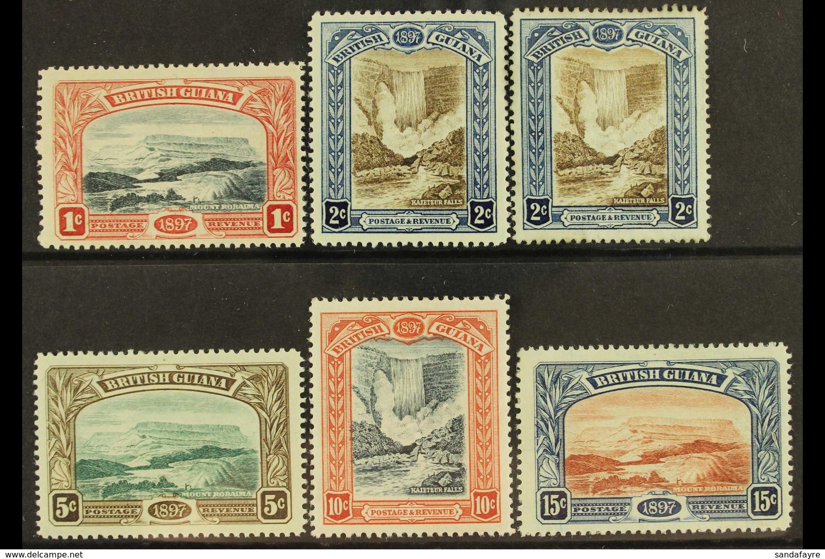 1898 Jubilee Complete Set, SG 216/21, Including Both 2c Shades, Fine Mint. (6 Stamps)  For More Images, Please Visit Htt - Britisch-Guayana (...-1966)