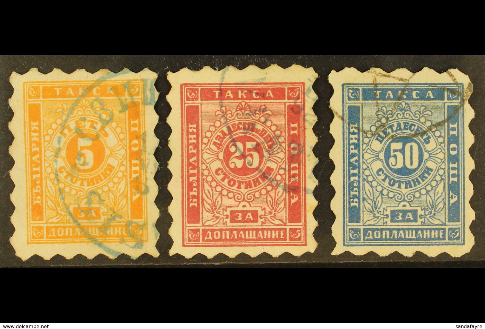 POSTAGE DUE 1884-95 (perf 5 To 7½) Set, SG D46/48a, Very Fine Used. (3 Stamps) For More Images, Please Visit Http://www. - Altri & Non Classificati