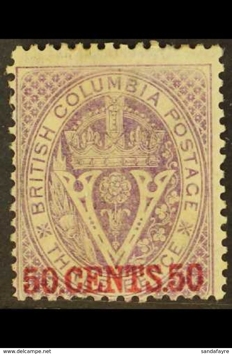 1868-71 50c Mauve, SG 32, Mint With Good Colour, Sweated Gum. For More Images, Please Visit Http://www.sandafayre.com/it - Altri & Non Classificati