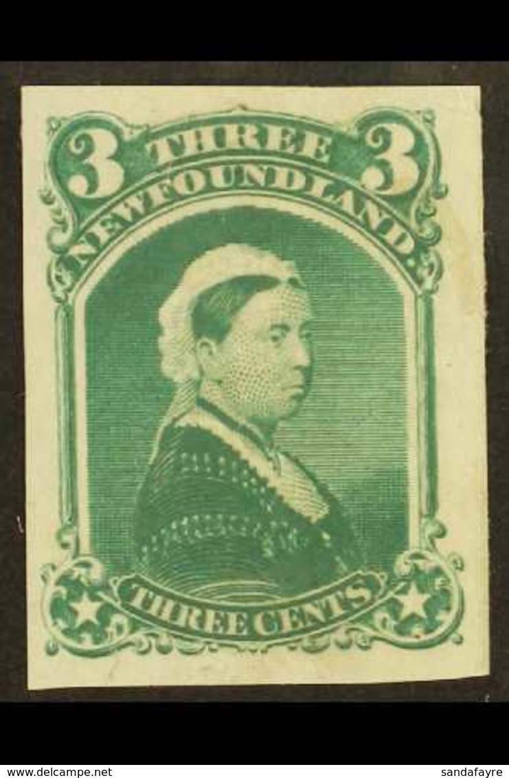 1868 3c Vermilion, Queen Victoria, As SG 36, Die Proof In Dark Green On India, Uni 33TCi, Very Fine And Fresh. For More  - Altri & Non Classificati