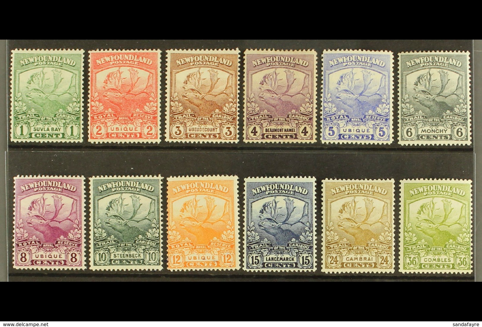 1919 Newfoundland Contingent Complete Set, SG 130/41, Fine Fresh Mint. (12 Stamps) For More Images, Please Visit Http:// - Sonstige & Ohne Zuordnung