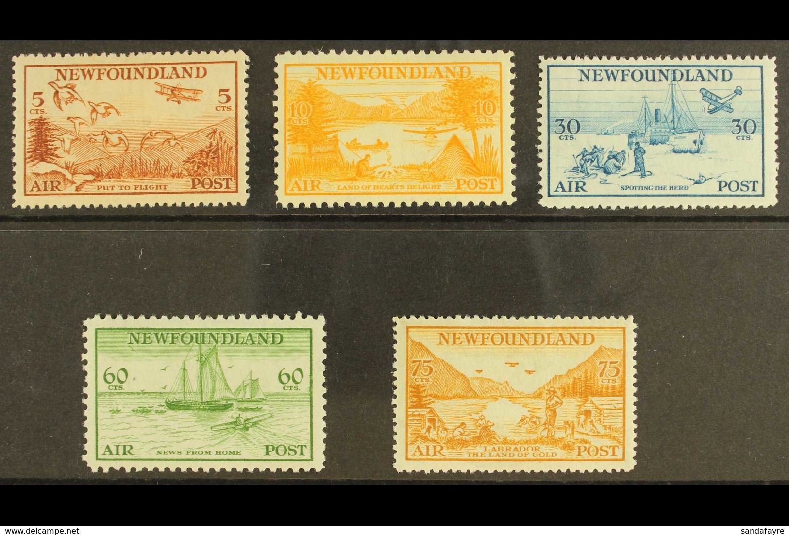 1933 Air Set Complete, SG 230/34, Very Fine Mint (the 30c, 60c & 75c Values Never Hinged) 5 Stamps. For More Images, Ple - Sonstige & Ohne Zuordnung