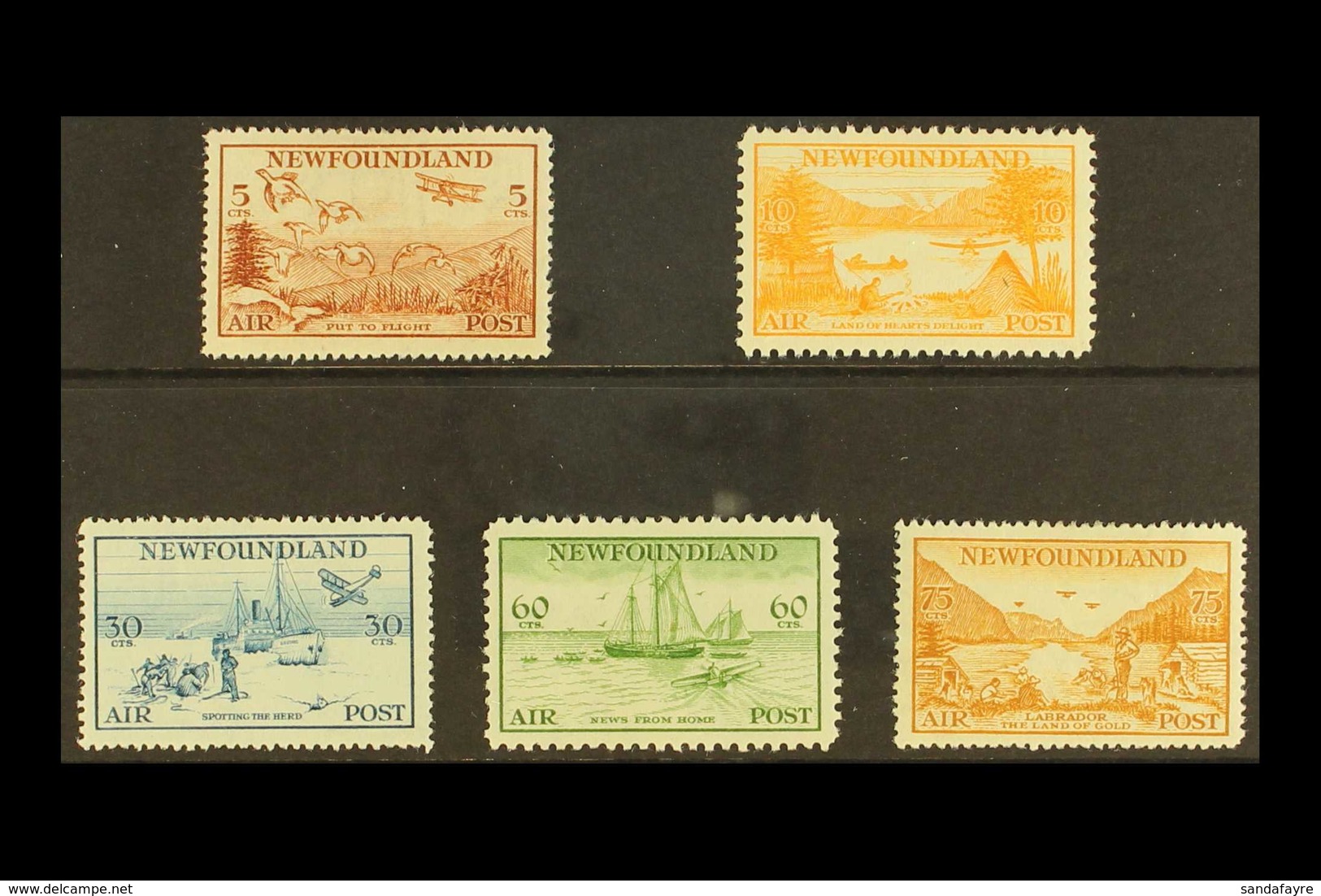 1933 Air Set, SG 230/34, Fine Mint (5 Stamps) For More Images, Please Visit Http://www.sandafayre.com/itemdetails.aspx?s - Sonstige & Ohne Zuordnung