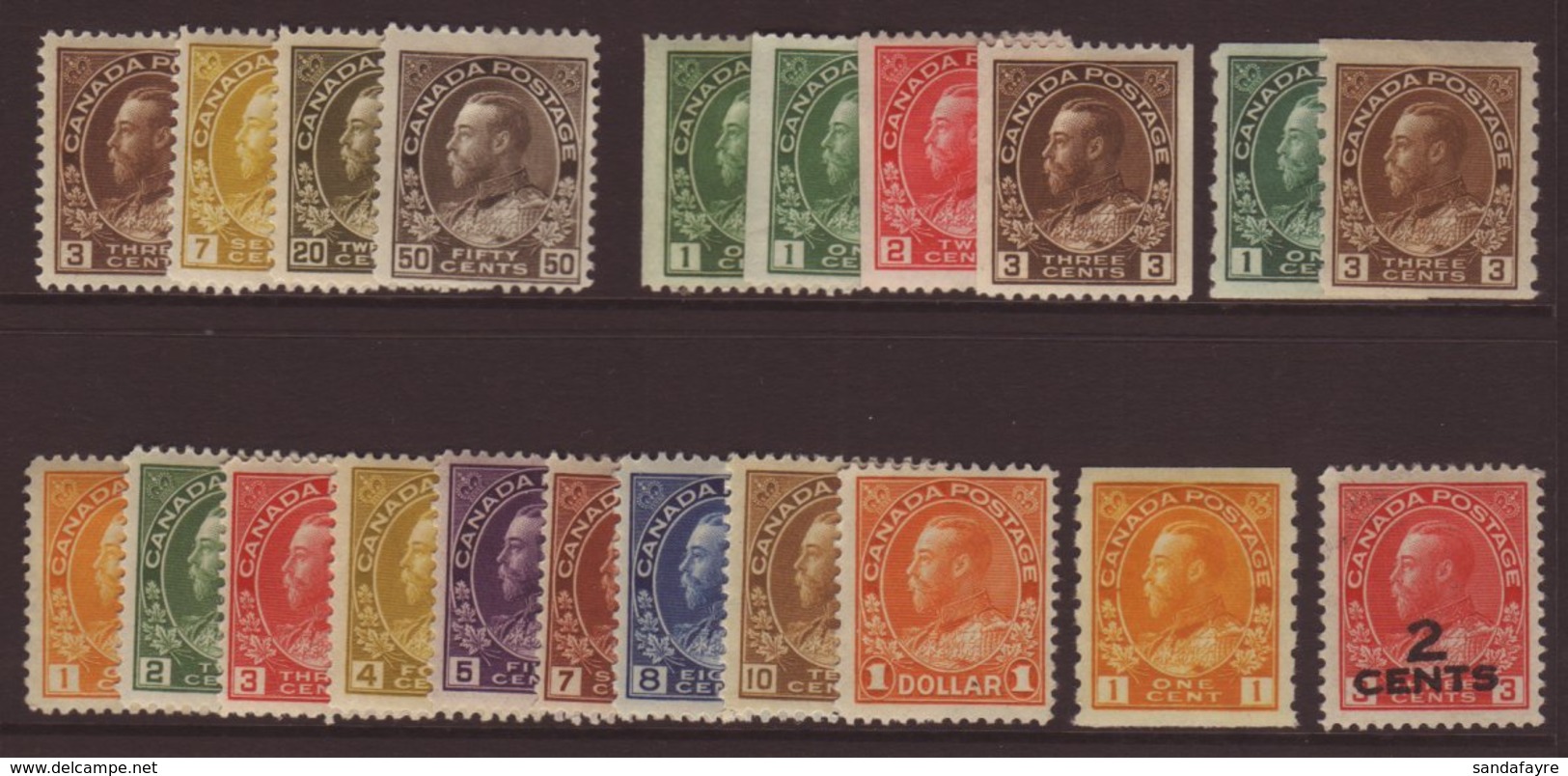 1911-1926 A Very Fine Mint Range Of Admirals Including 1911-22 3c, 7c, 20c & 50c, 1922-31 Set (missing 10c Blue) Also In - Altri & Non Classificati